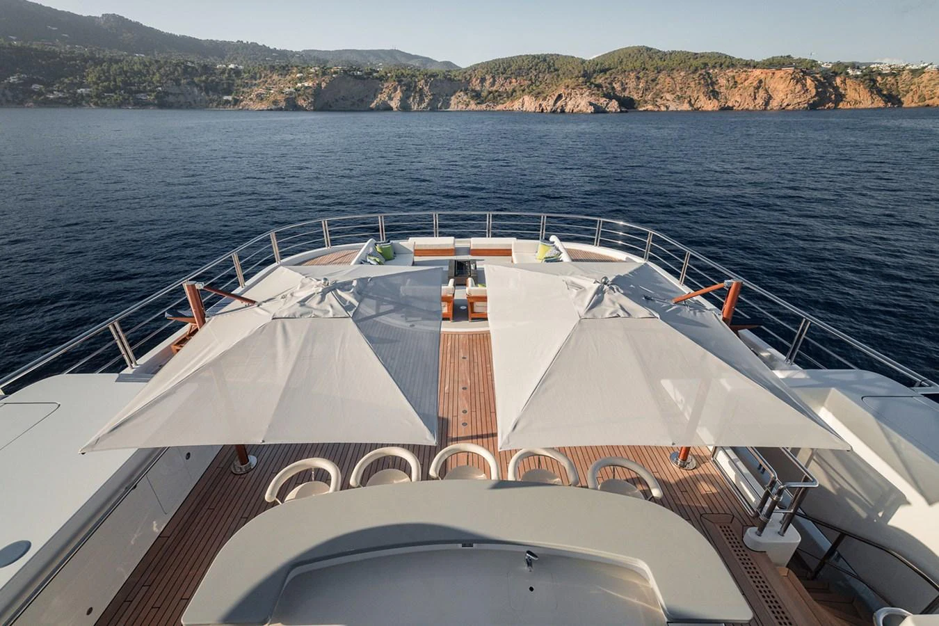 a boat on the water aboard ROCINANTE Yacht for Sale