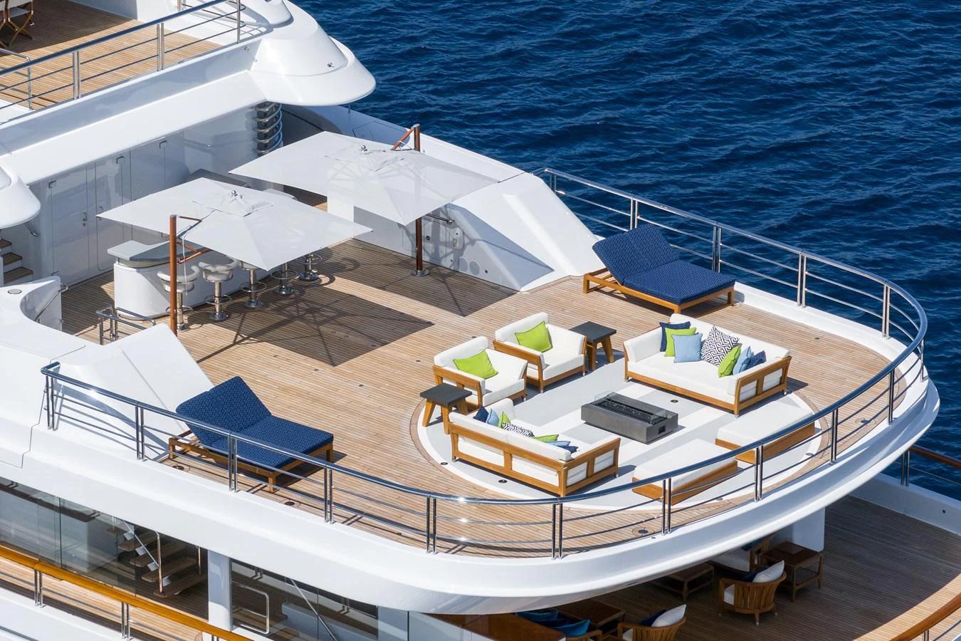 a deck of a boat aboard ROCINANTE Yacht for Sale