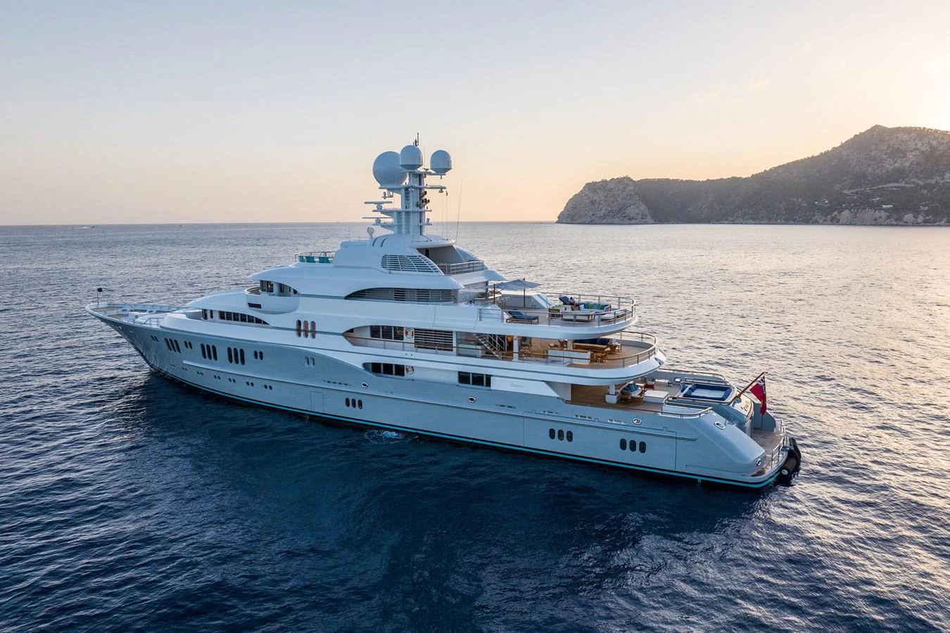 a white yacht on the water aboard ROCINANTE Yacht for Sale