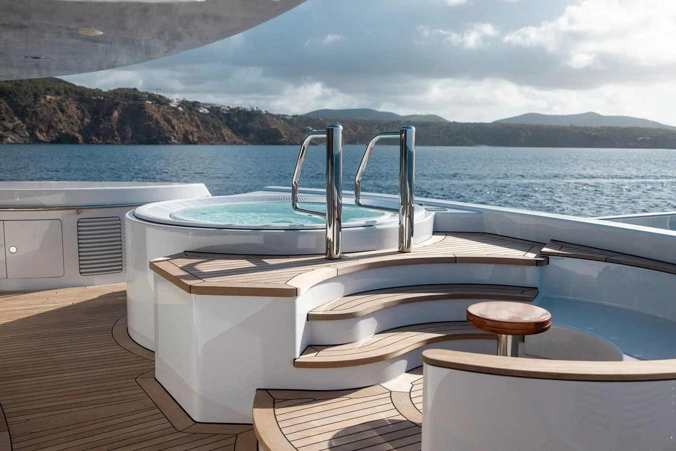 a boat on a deck aboard ROCINANTE Yacht for Sale