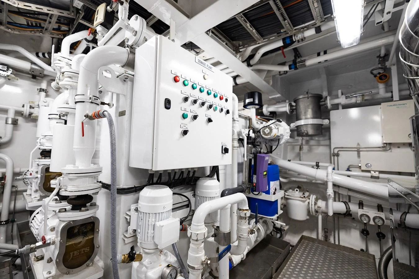a close-up of a machine aboard ROCINANTE Yacht for Sale