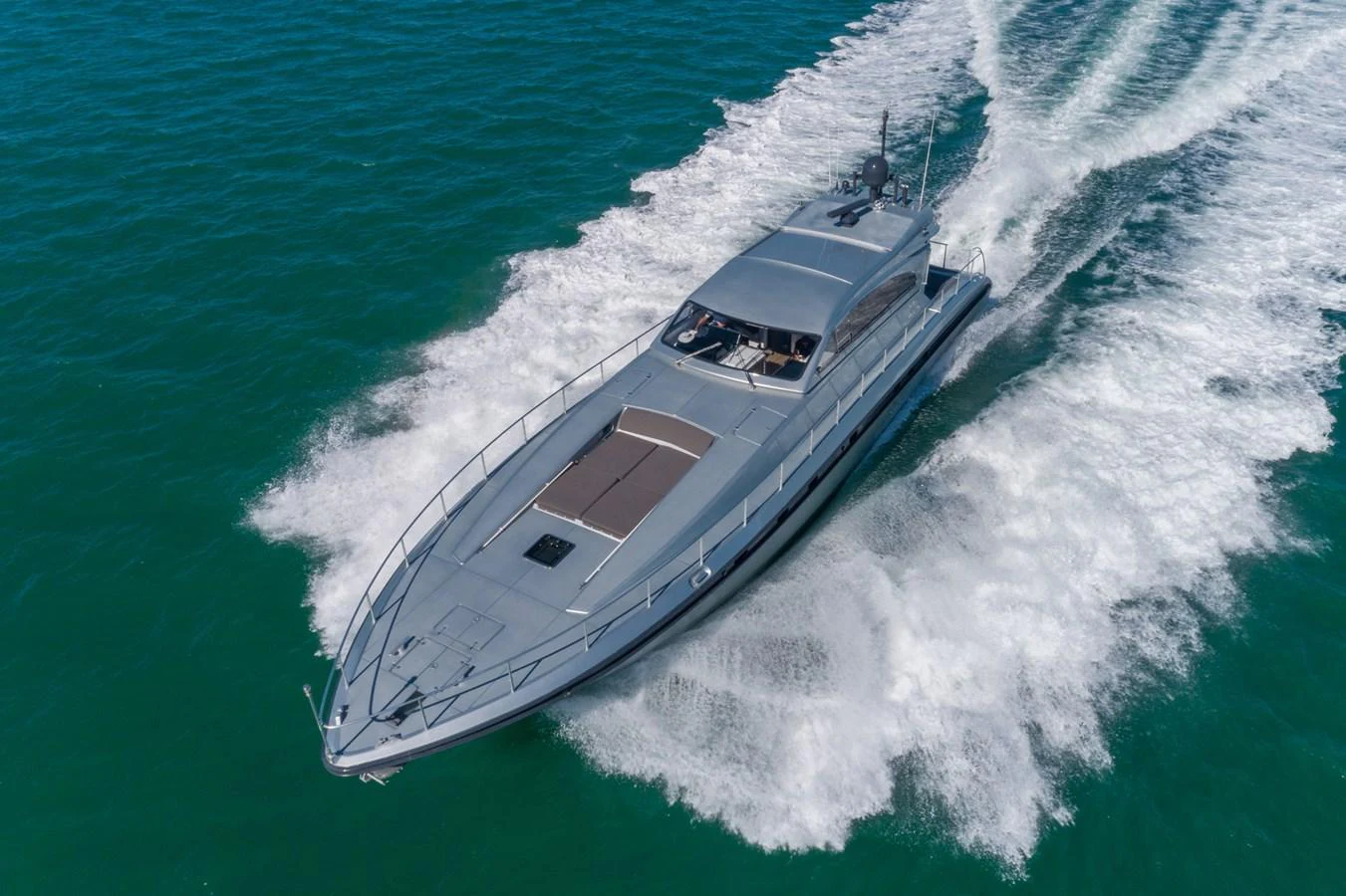 a high angle view of a ship aboard HAPPY ONE Yacht for Sale