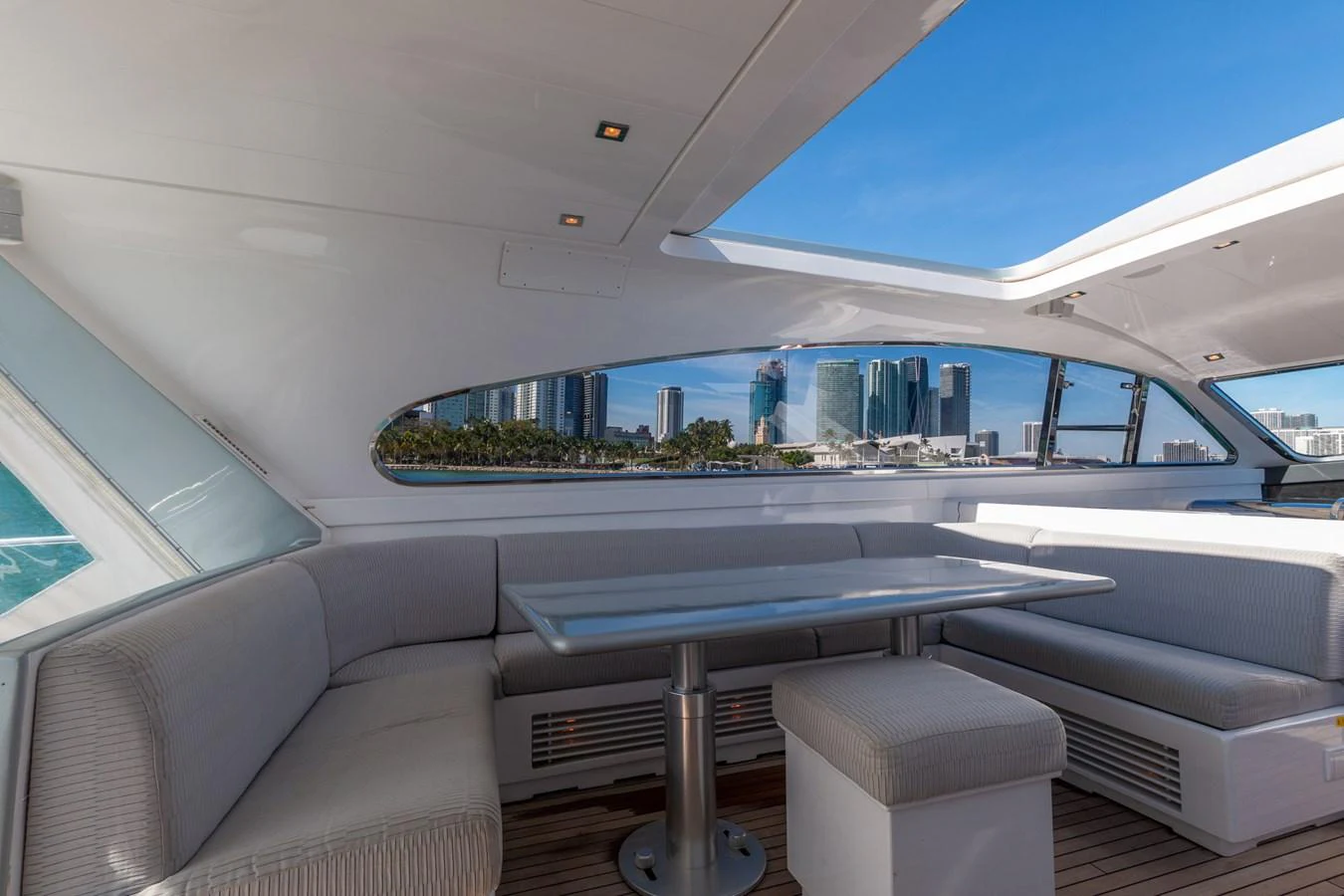 a car with a pool table aboard HAPPY ONE Yacht for Sale