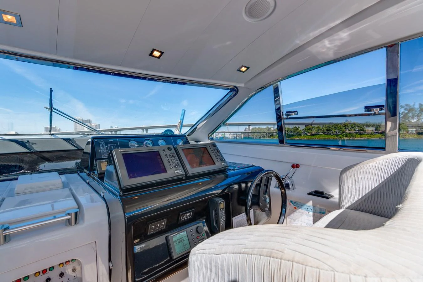 inside of a car aboard HAPPY ONE Yacht for Sale
