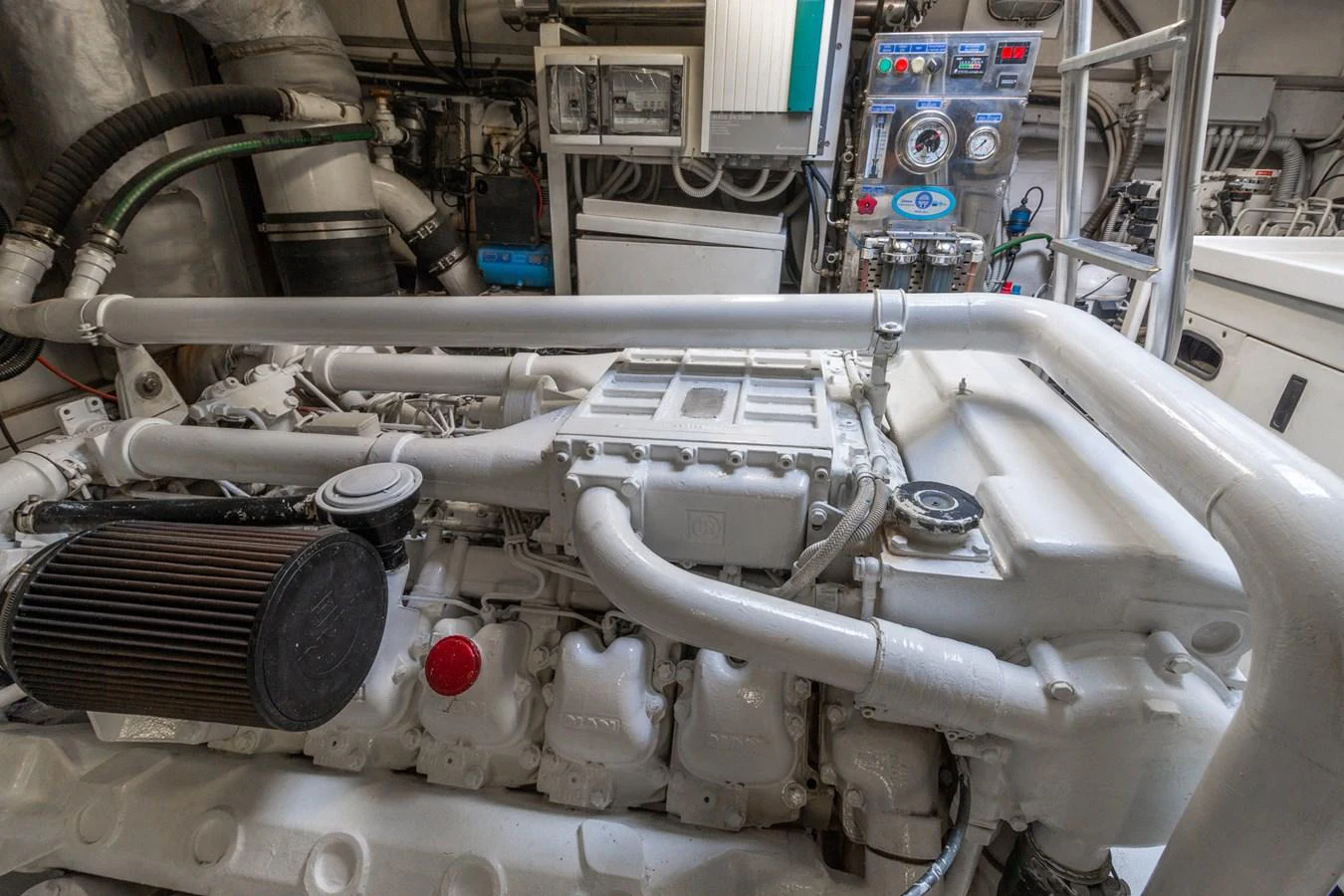 a close-up of a machine aboard HAPPY ONE Yacht for Sale
