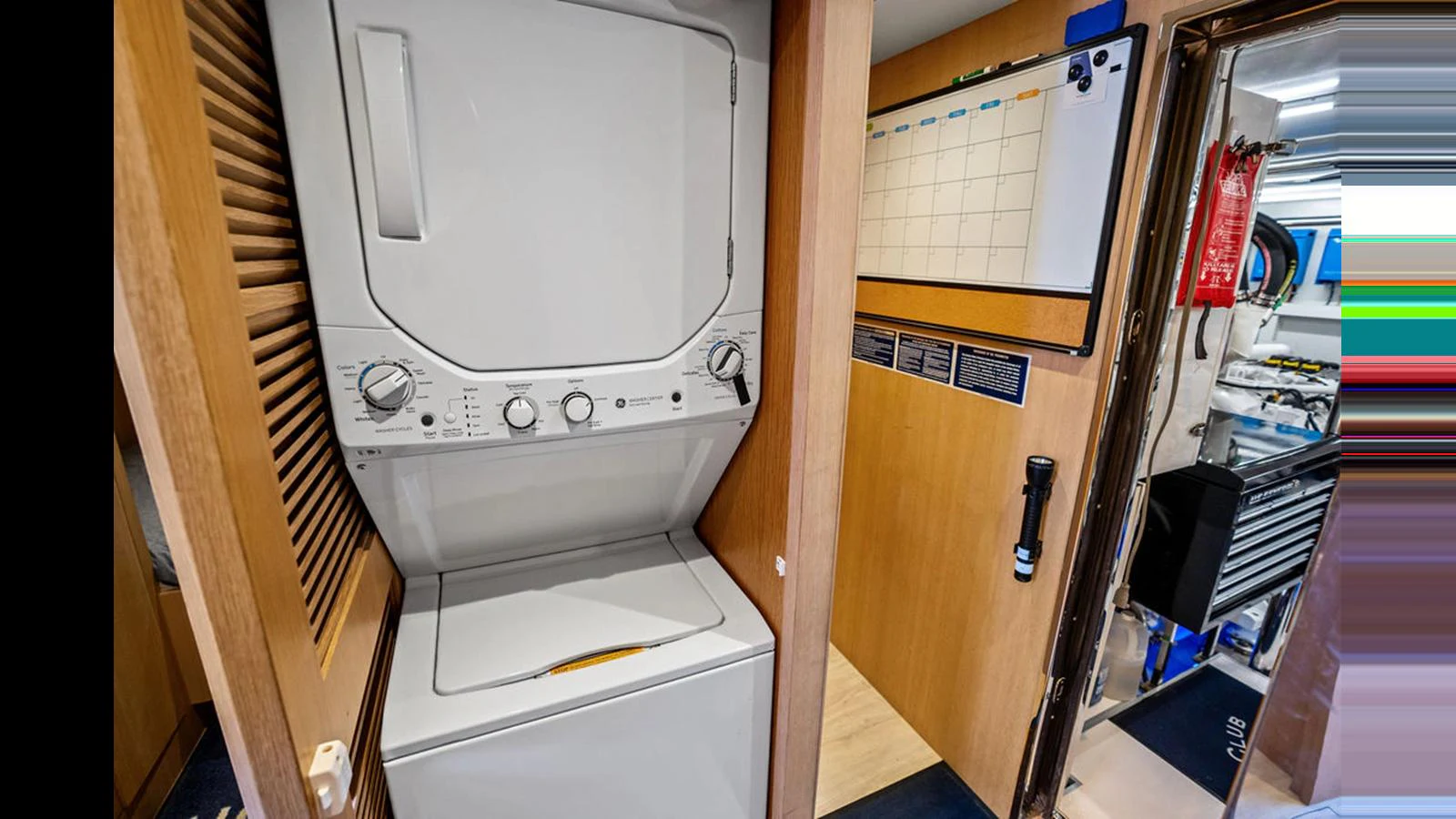 a machine in a room aboard MOBILLITY Yacht for Sale