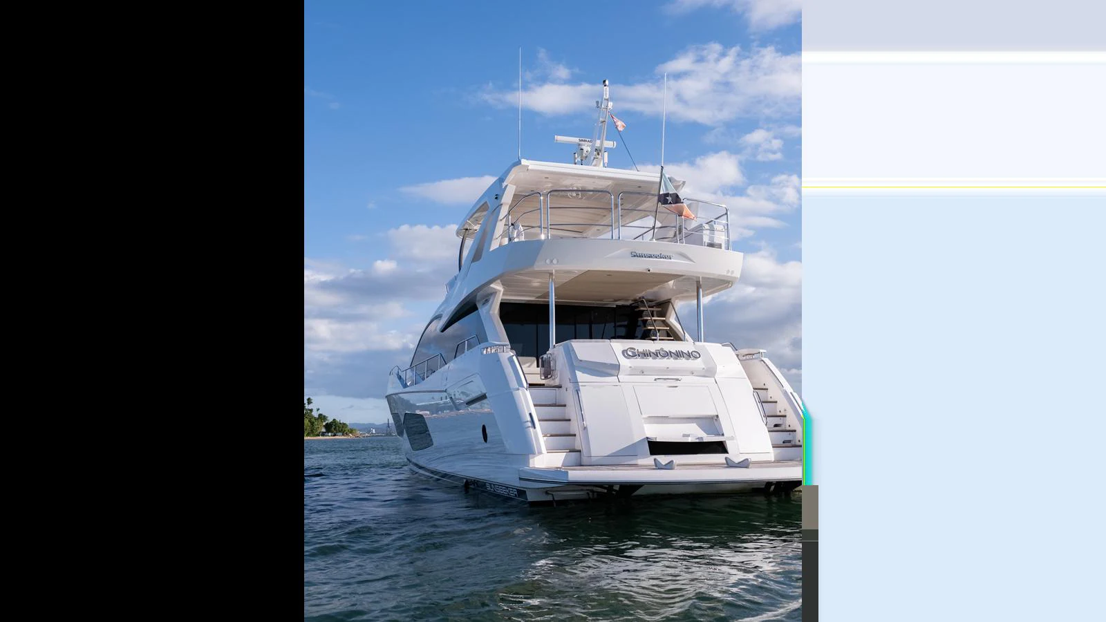 A luxurious yacht is anchored on calm waters under a clear blue sky. aboard ONLY 1100 HRS! Yacht for Sale