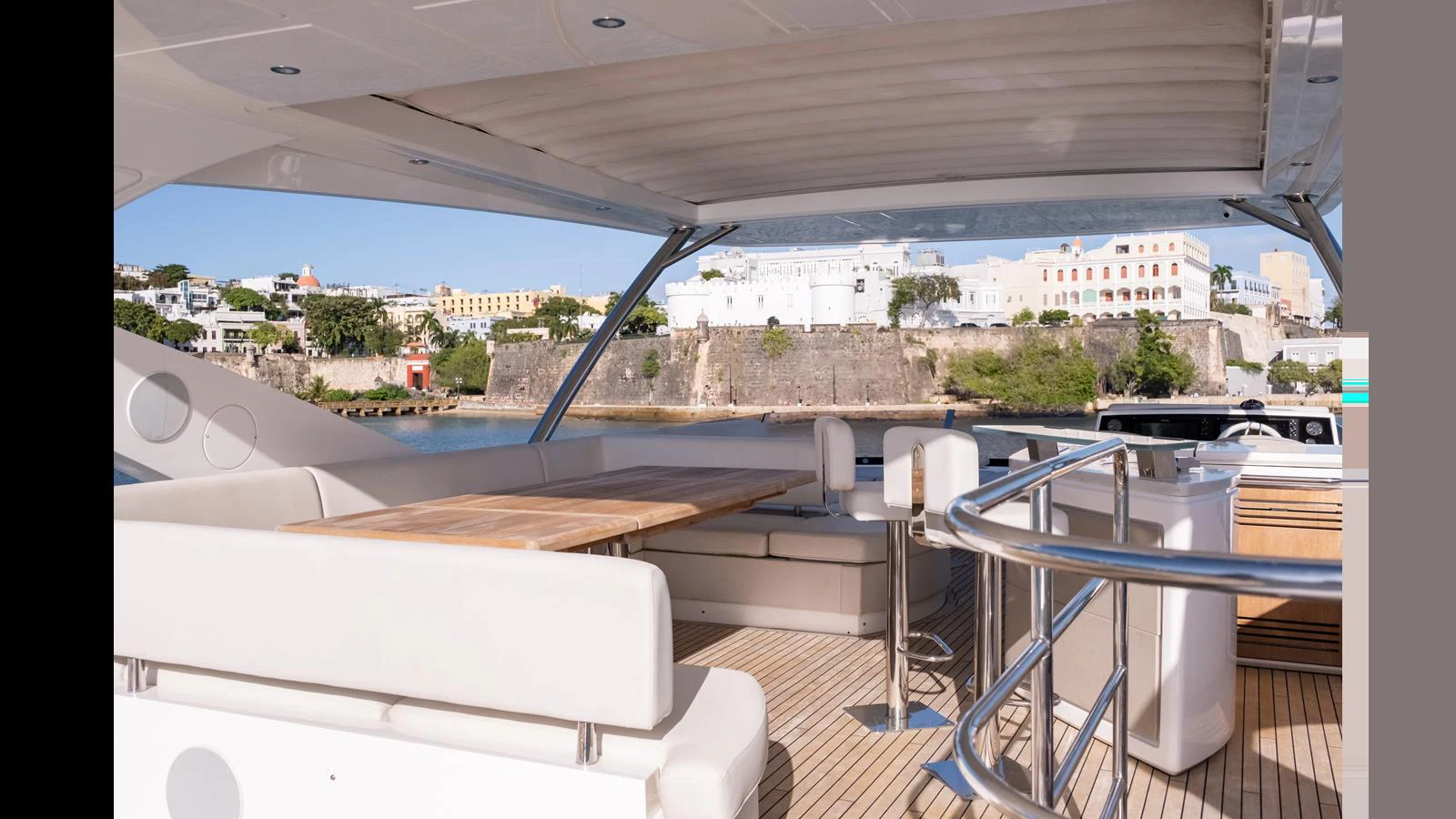 The aft deck offers a spacious and inviting area for relaxation and dining with scenic views. aboard ONLY 1100 HRS! Yacht for Sale