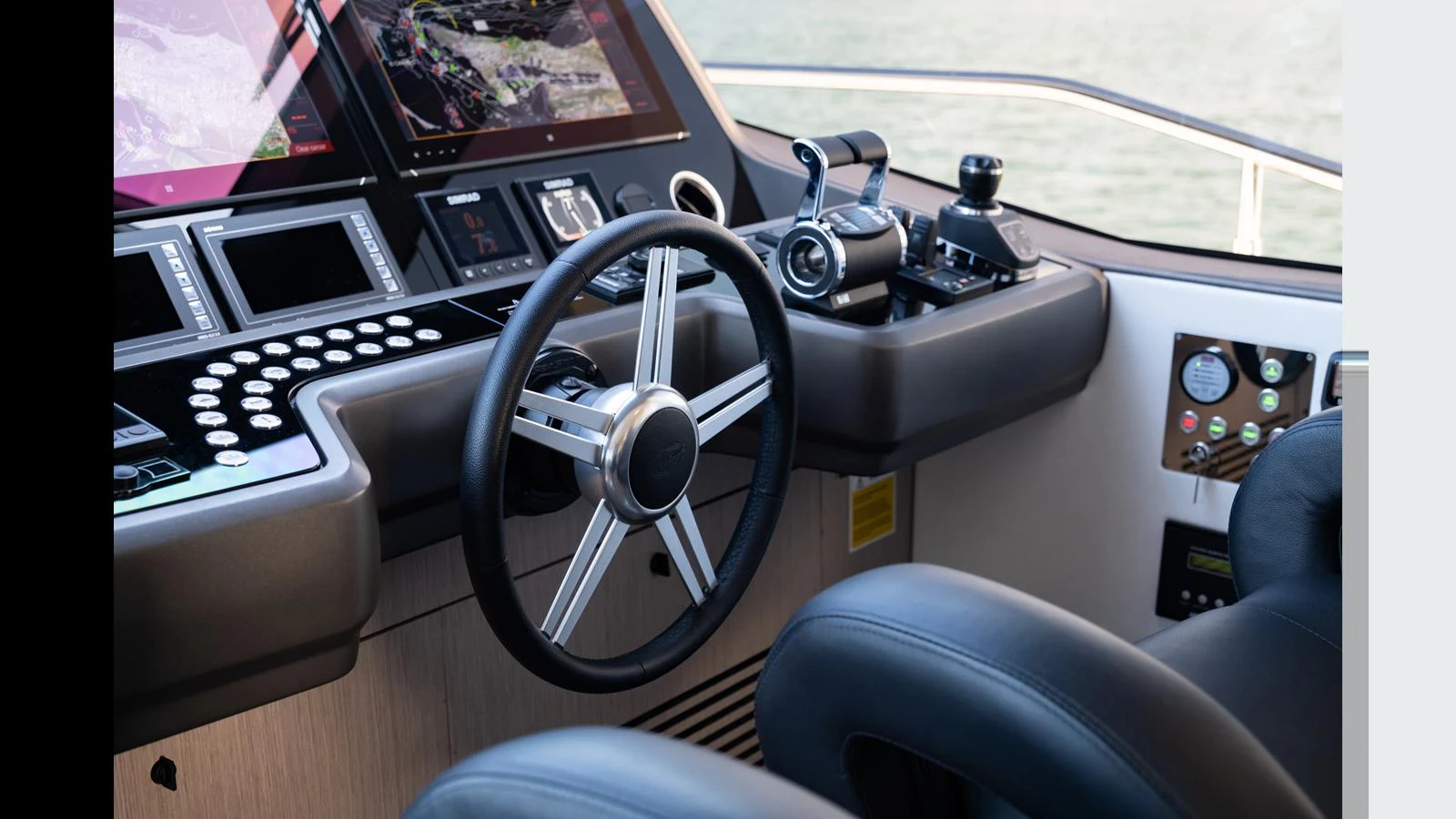 The helm station features advanced navigation equipment and luxurious seating. aboard ONLY 1100 HRS! Yacht for Sale