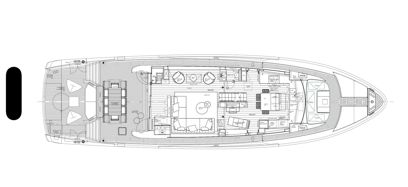 diagram, engineering drawing aboard SX88 Yacht for Sale