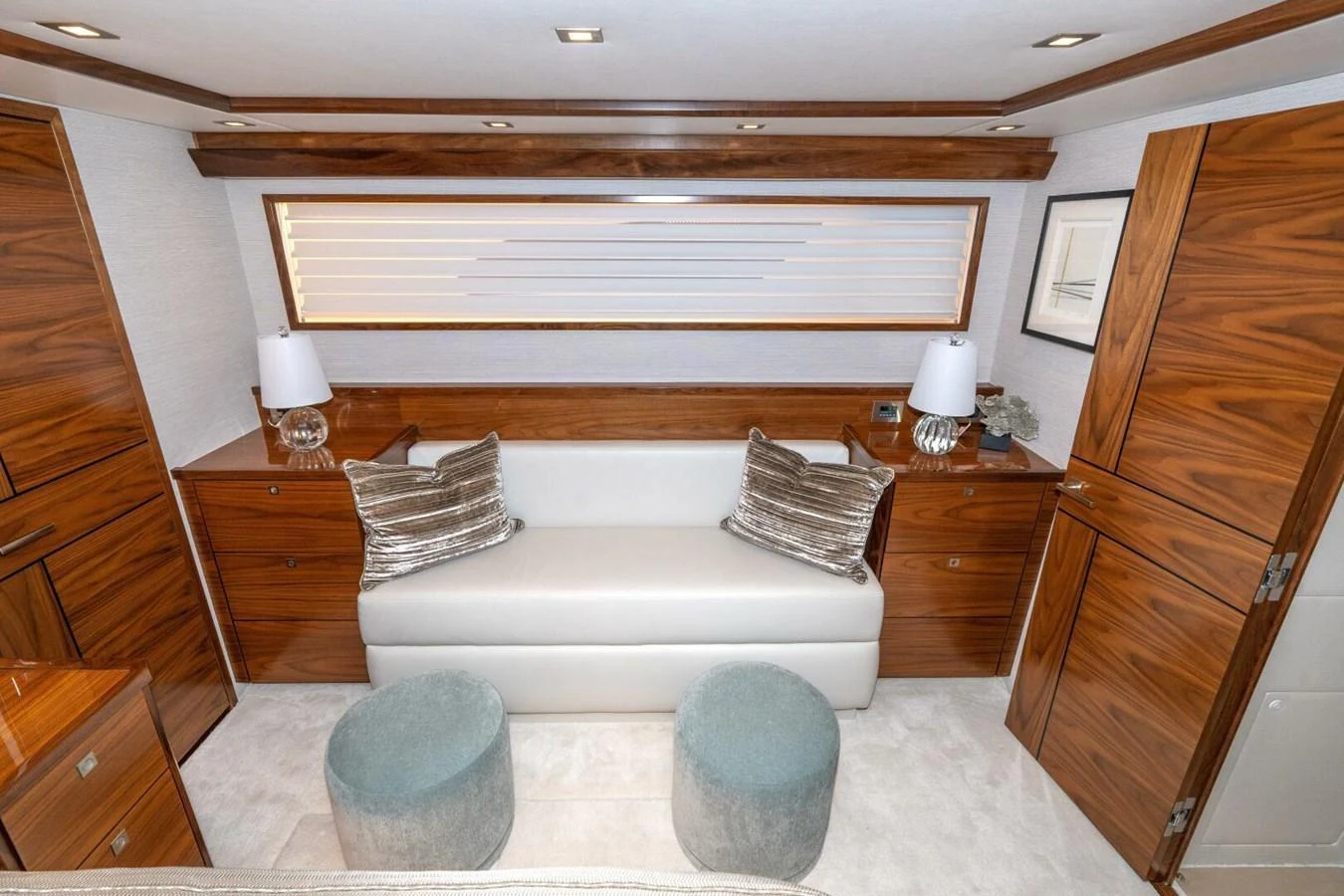 a room with a couch and a table aboard ZATARA Yacht for Sale