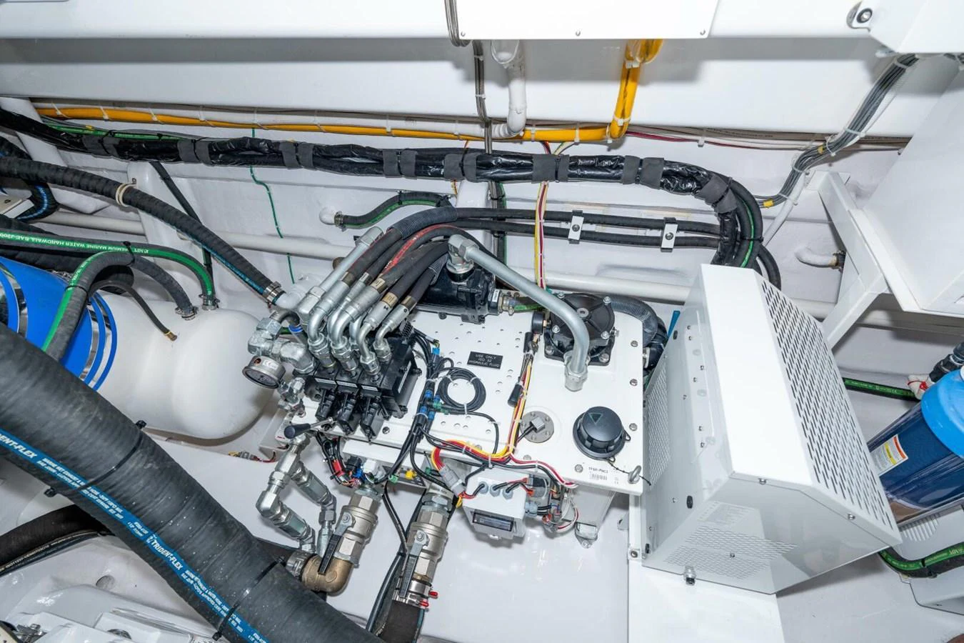 a machine with wires and a laptop aboard ZATARA Yacht for Sale
