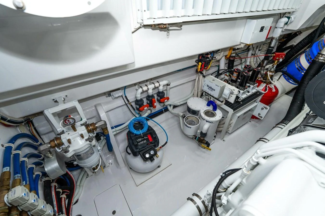 a white vehicle with a white interior aboard ZATARA Yacht for Sale