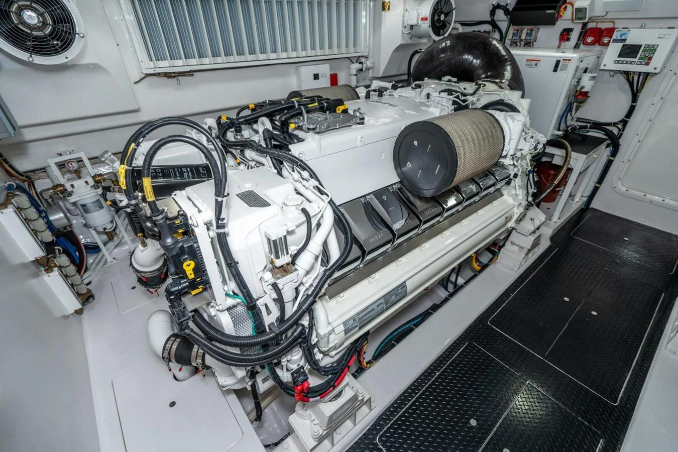 a machine with a large metal cylinder aboard ZATARA Yacht for Sale