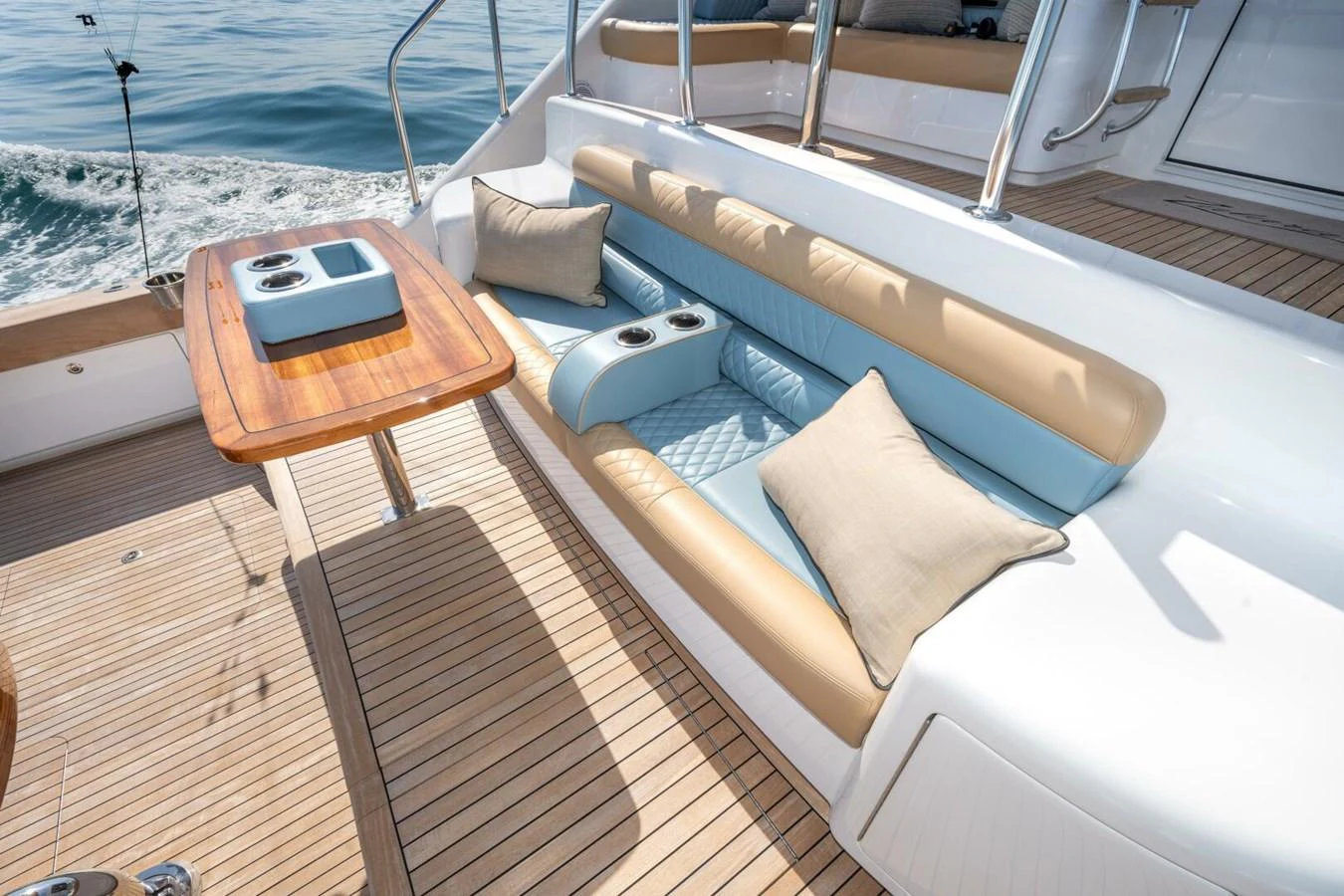 a boat on a deck aboard ZATARA Yacht for Sale