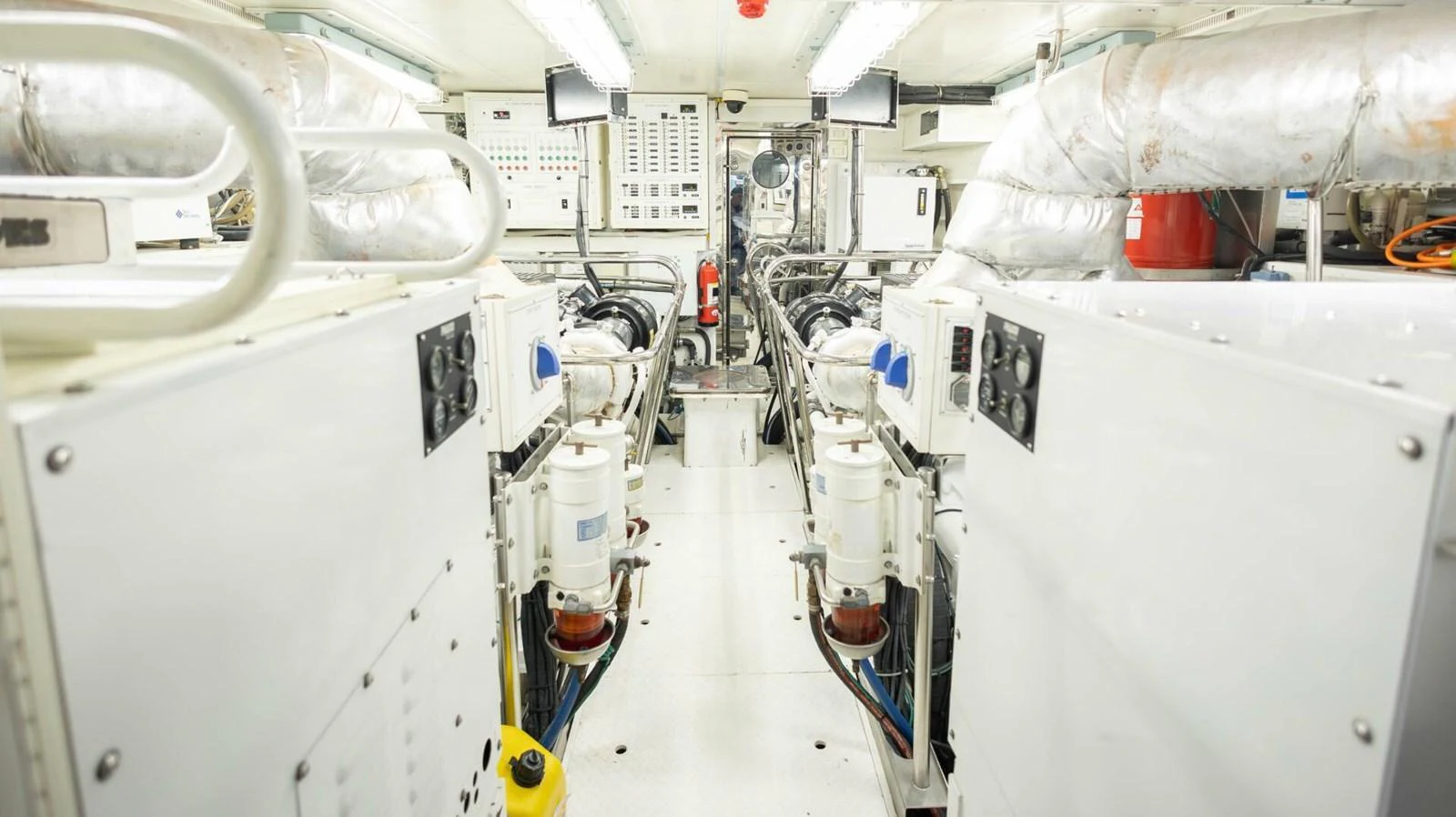 The engine room is equipped with advanced machinery and systems for optimal performance. aboard BOBBI TOO Yacht for Sale