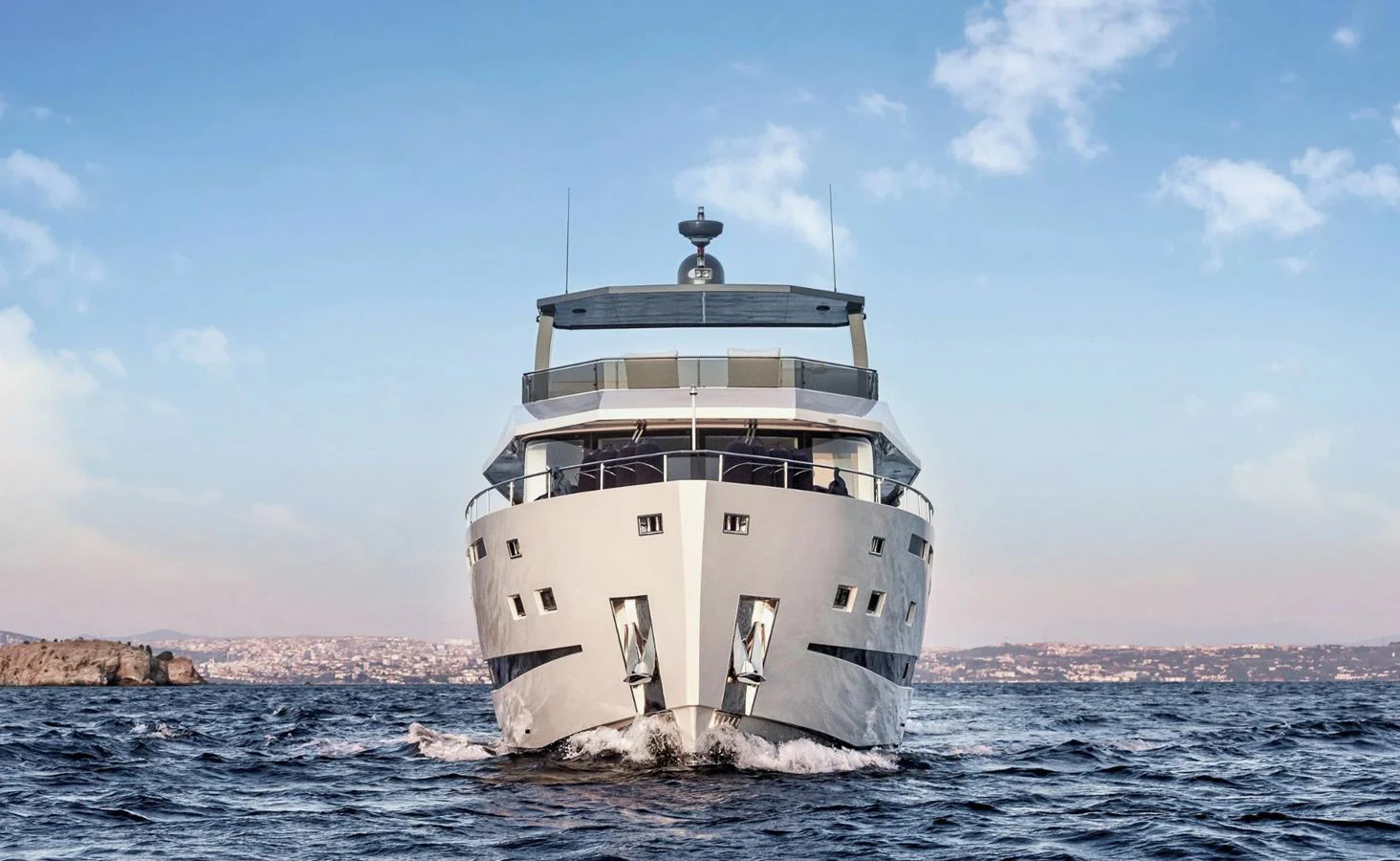 a boat on the water aboard ATLASS Yacht for Sale