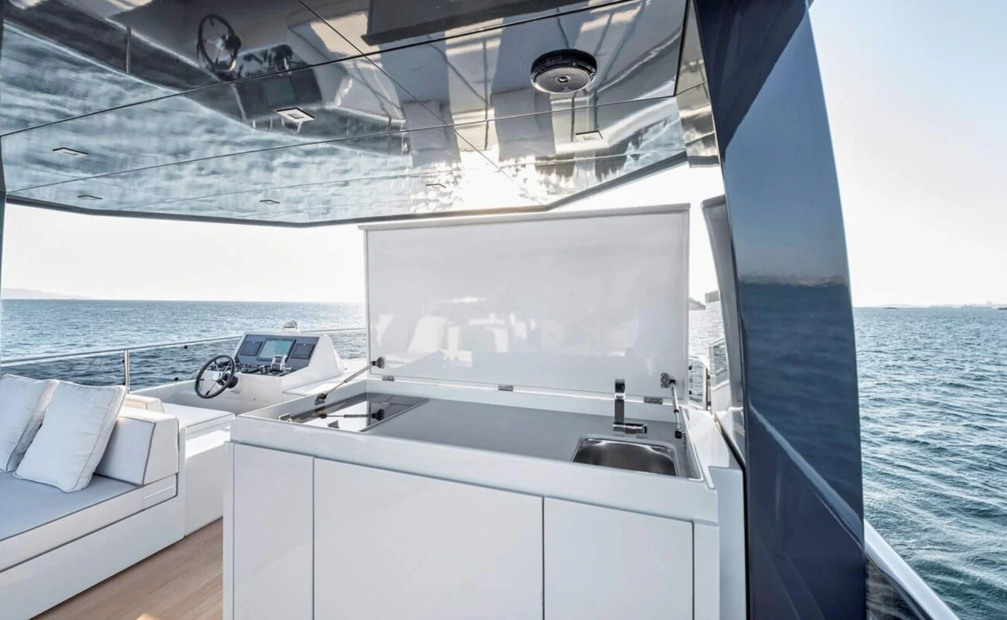 a boat in the water aboard ATLASS Yacht for Sale