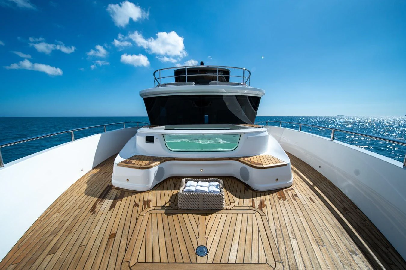 a boat on a deck aboard MARAVI Yacht for Sale