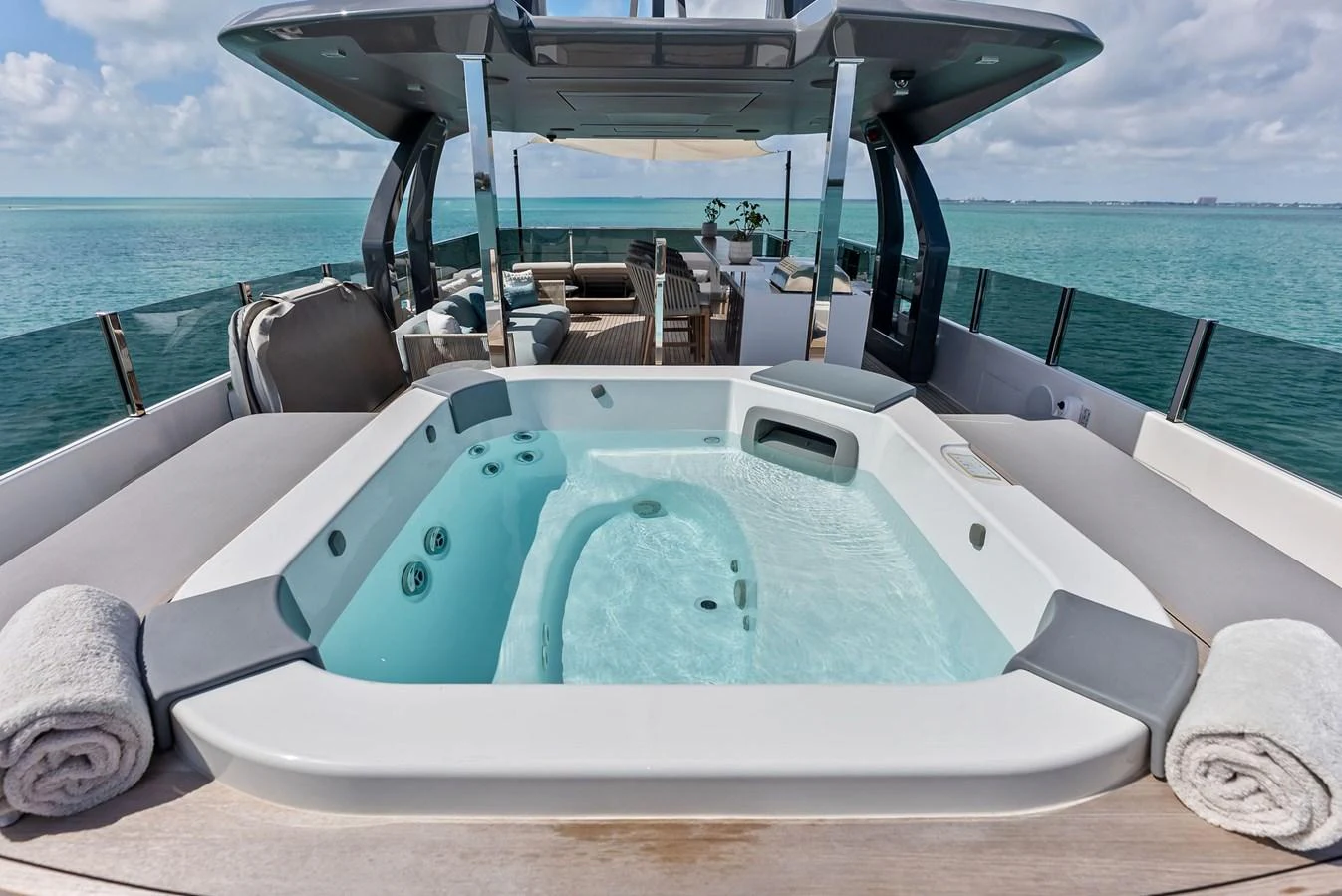 a boat on the water aboard LUMPASAURUS Yacht for Sale