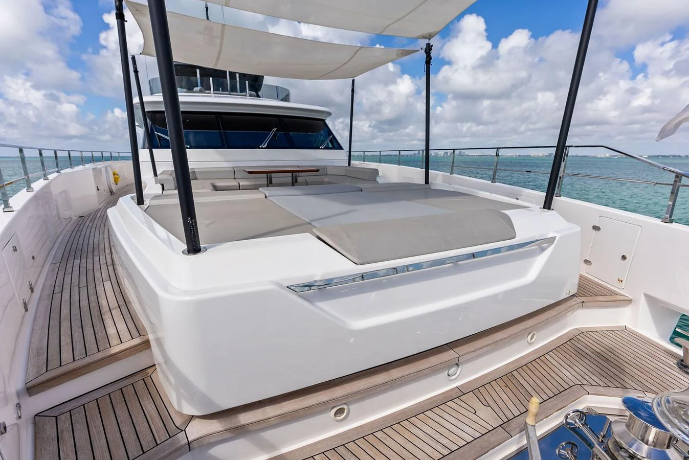 a boat on a deck aboard LUMPASAURUS Yacht for Sale