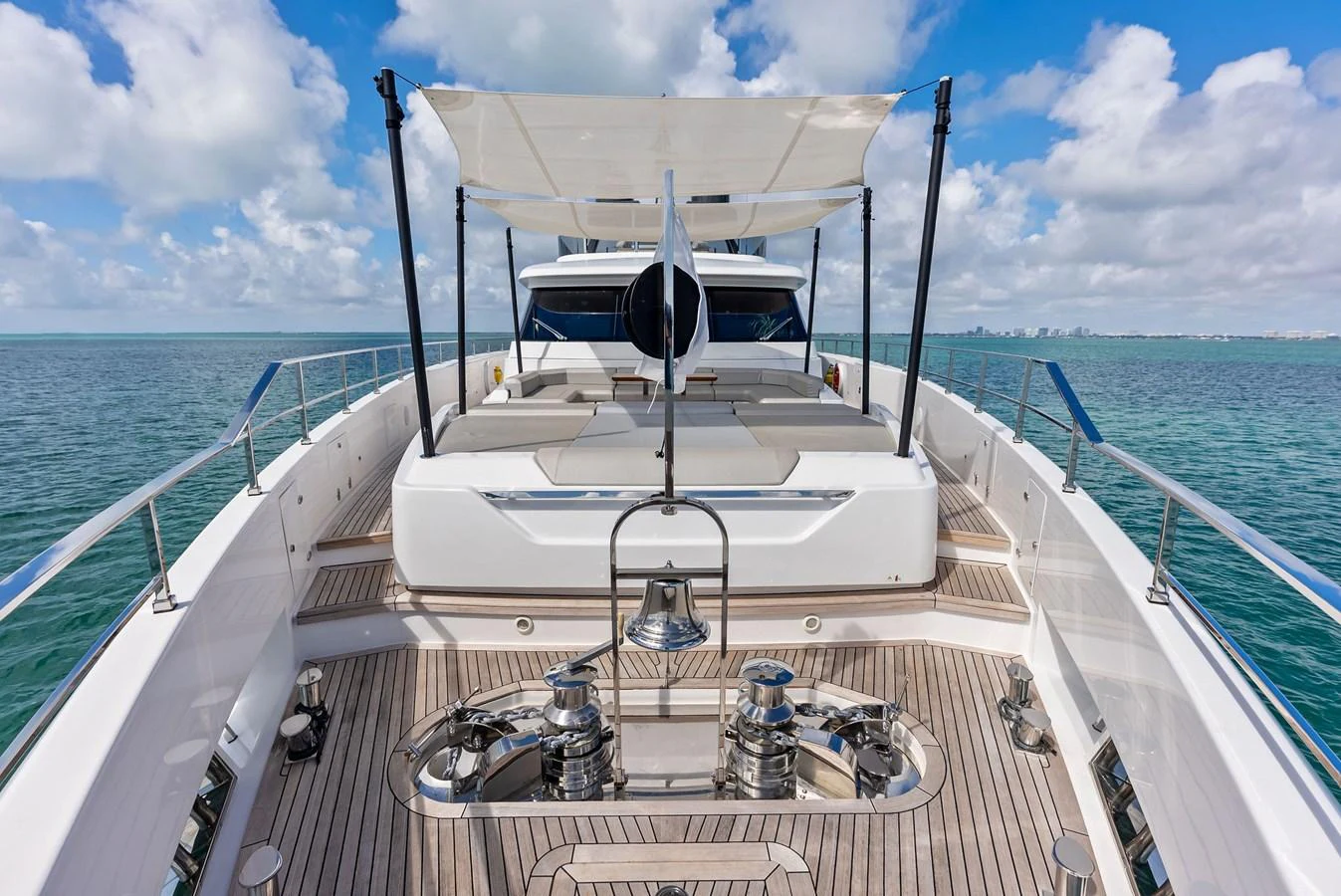 a boat on a deck aboard LUMPASAURUS Yacht for Sale