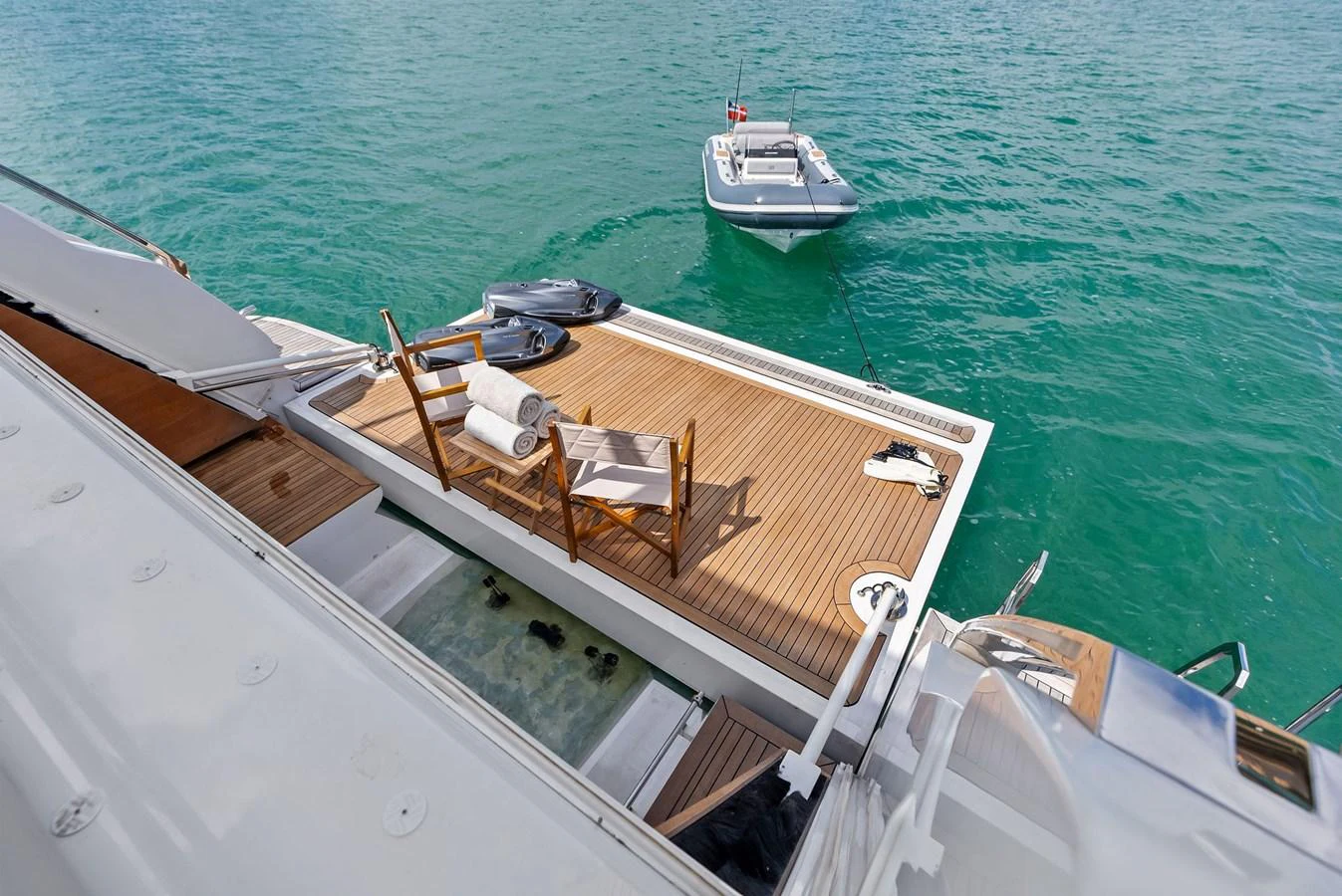 a boat on the water aboard LUMPASAURUS Yacht for Sale