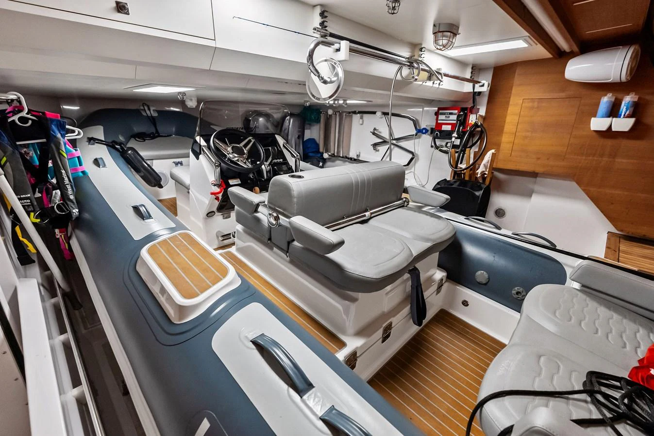 a room with many equipment aboard LUMPASAURUS Yacht for Sale