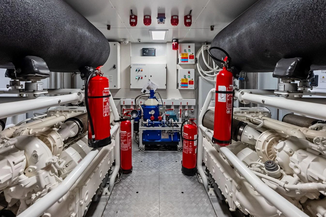 a close-up of a machine aboard LUMPASAURUS Yacht for Sale