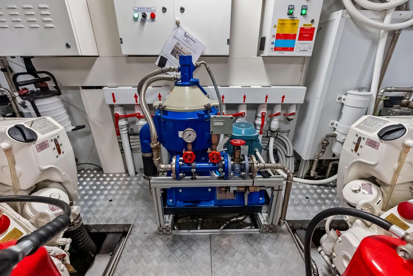 a machine in a room aboard LUMPASAURUS Yacht for Sale