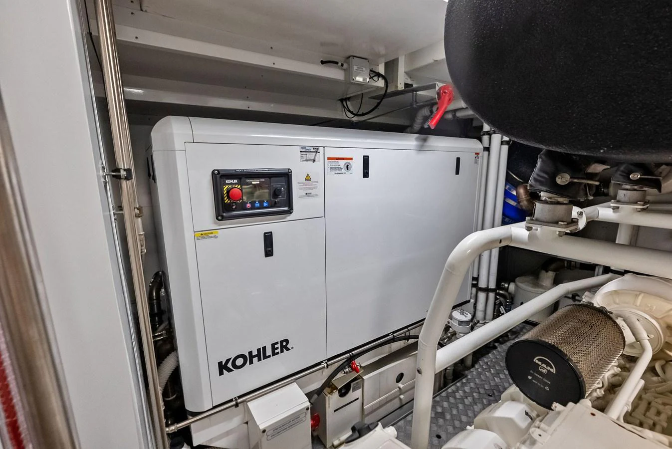 a machine with a screen aboard LUMPASAURUS Yacht for Sale