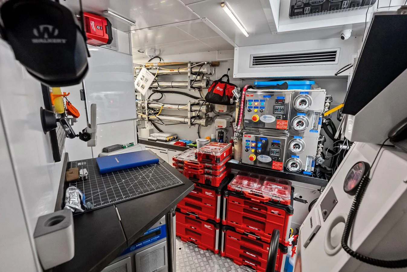 a vehicle with many items in it aboard LUMPASAURUS Yacht for Sale