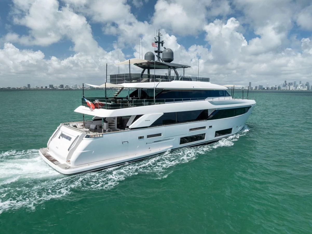 a boat on the water aboard LUMPASAURUS Yacht for Sale