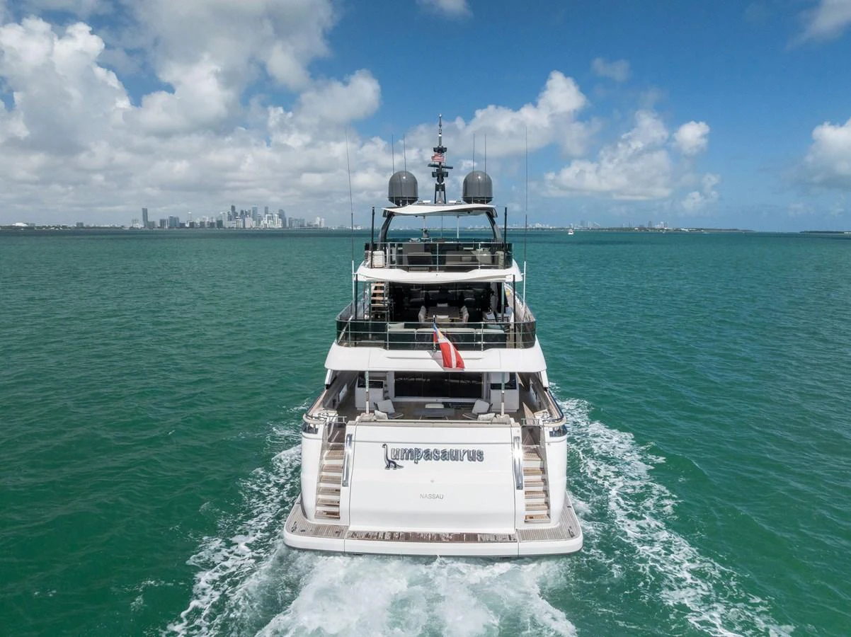 a boat on the water aboard LUMPASAURUS Yacht for Sale