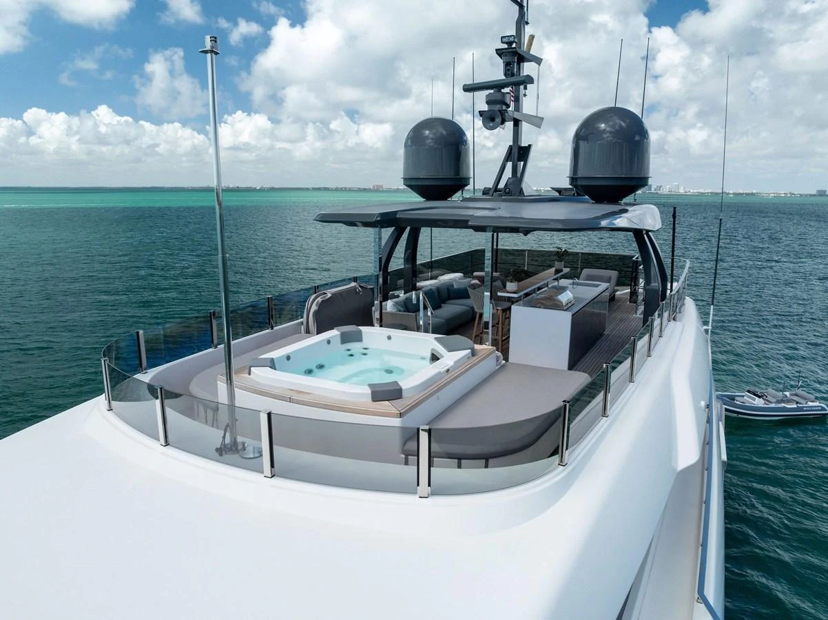 a boat on the water aboard LUMPASAURUS Yacht for Sale