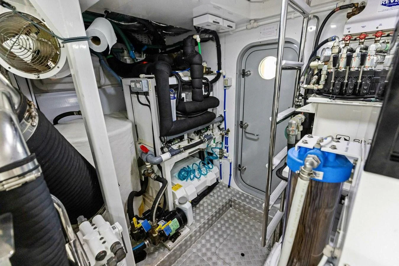 The engine room is equipped with advanced machinery and systems for optimal yacht performance. aboard 3BBOYS Yacht for Sale