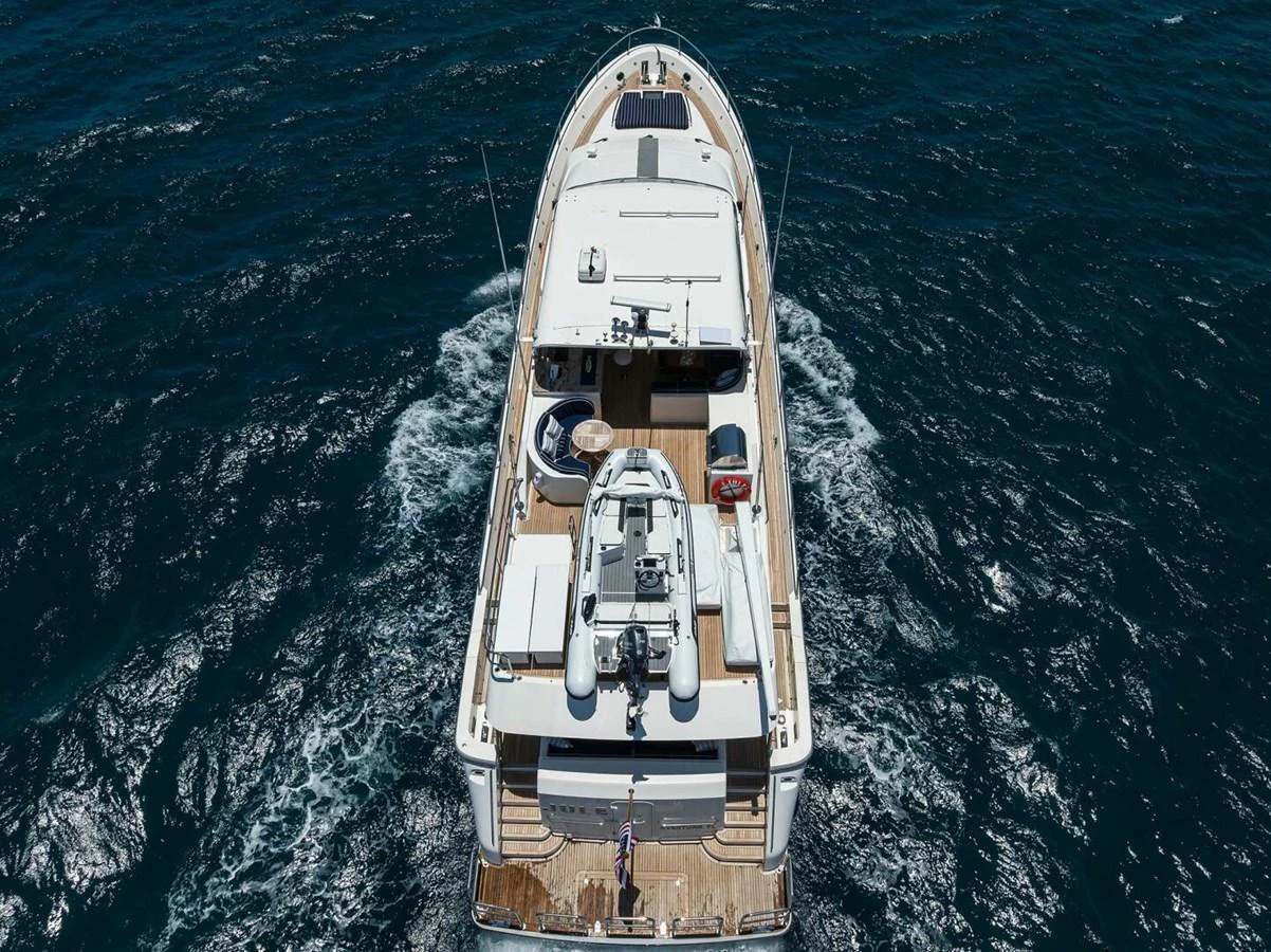 a space shuttle above water aboard JULE Yacht for Sale