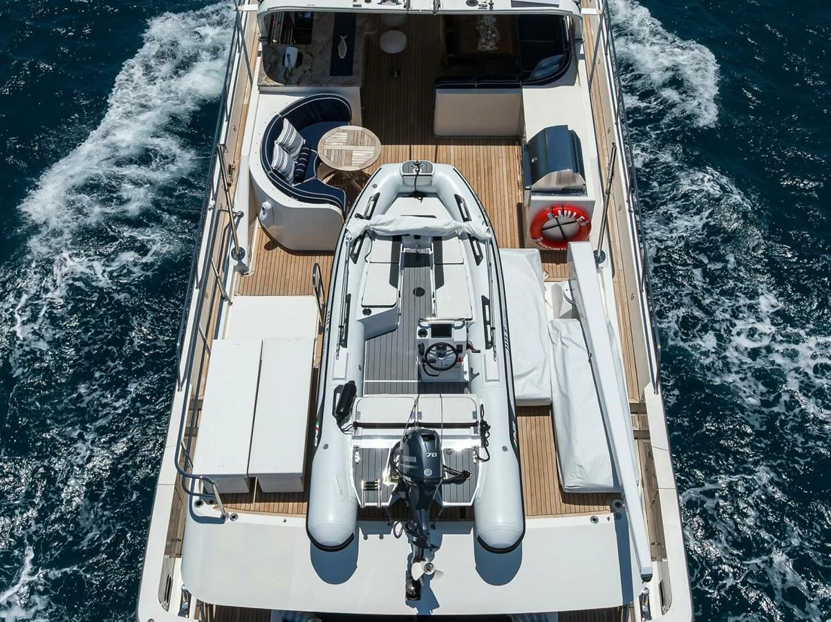 a boat on the water aboard JULE Yacht for Sale