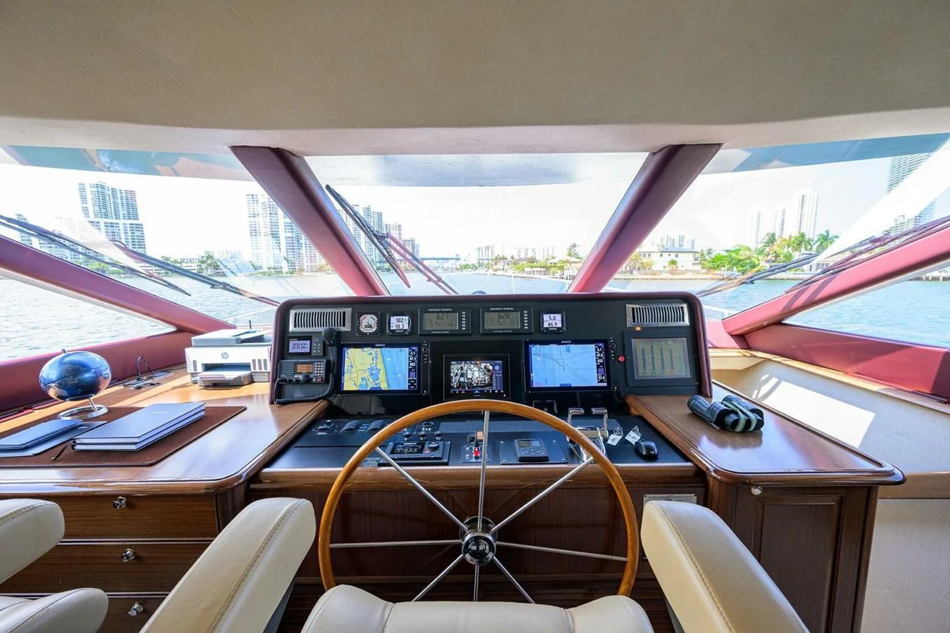 inside of a vehicle aboard JULE Yacht for Sale