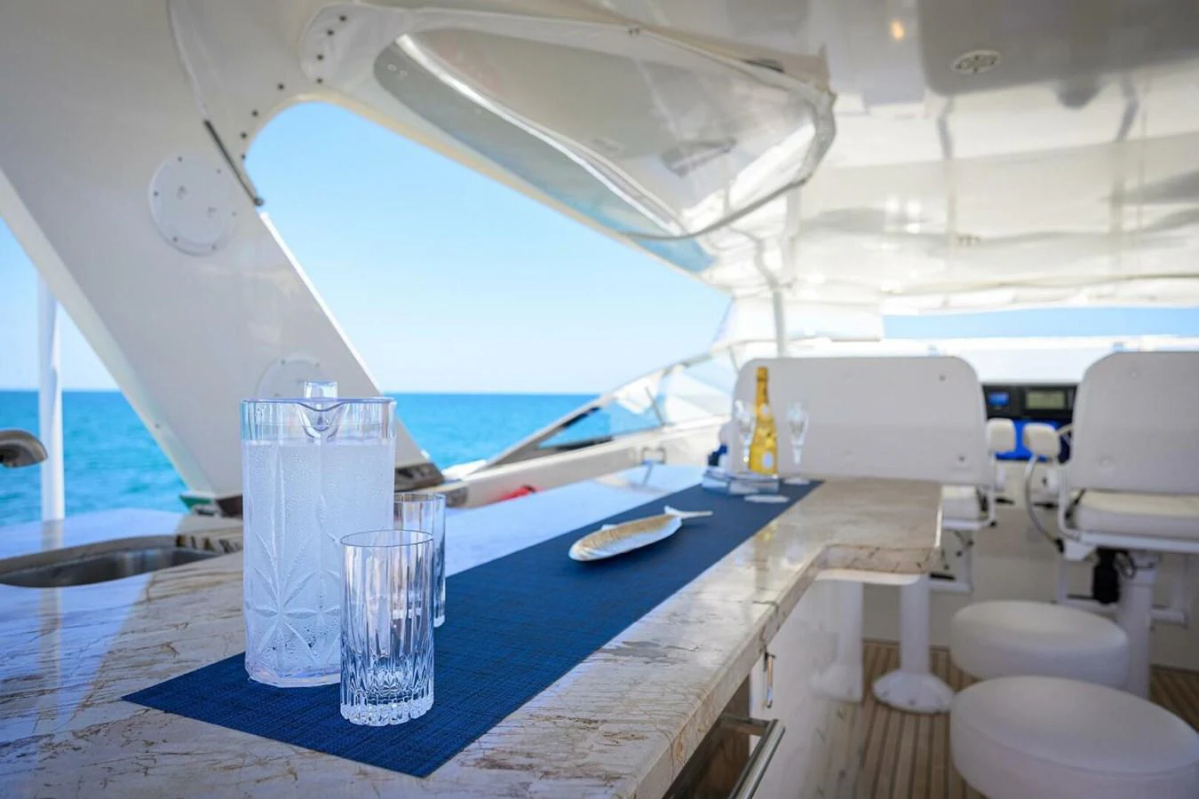 a cockpit of an airplane aboard JULE Yacht for Sale