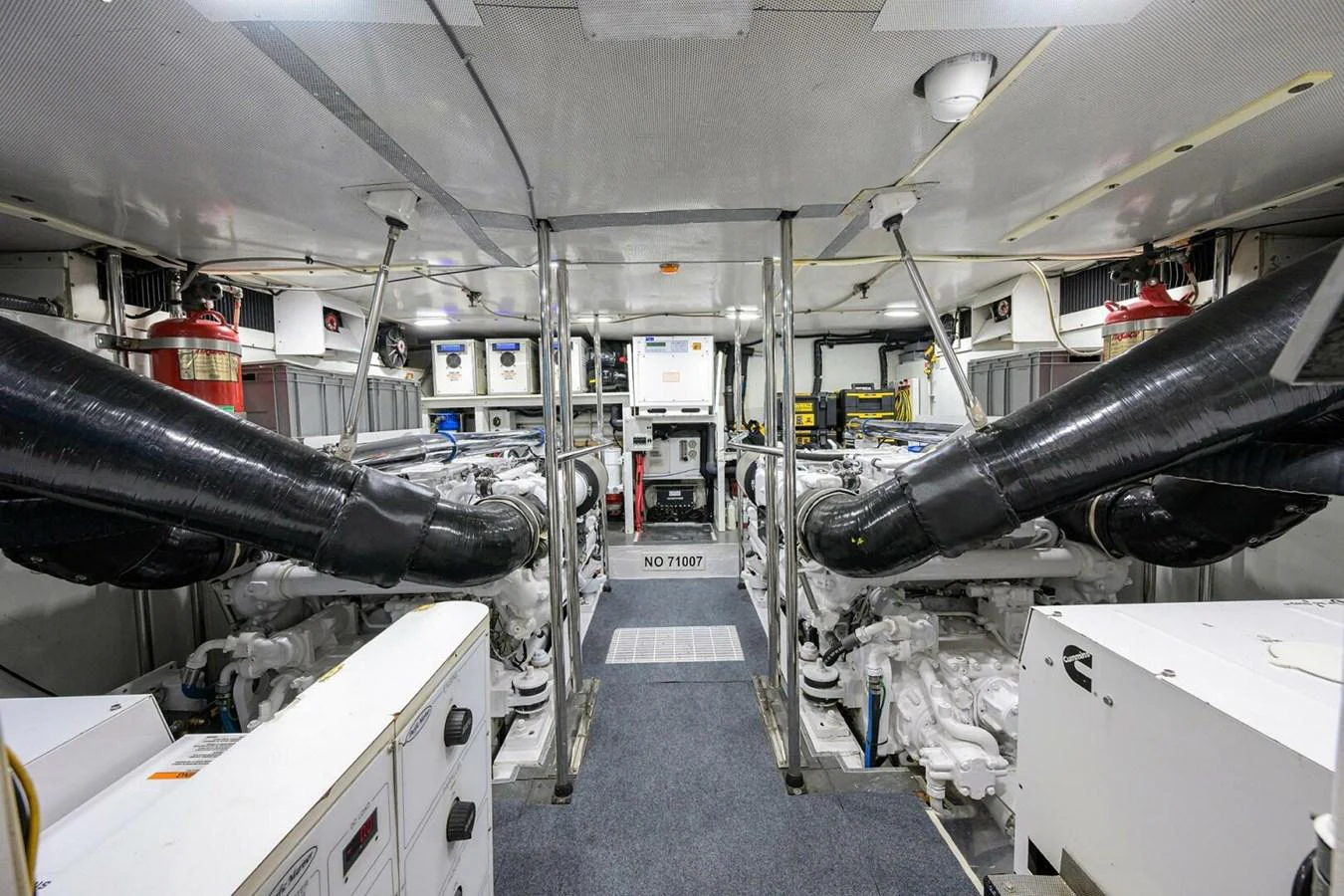 a room with machinery aboard JULE Yacht for Sale