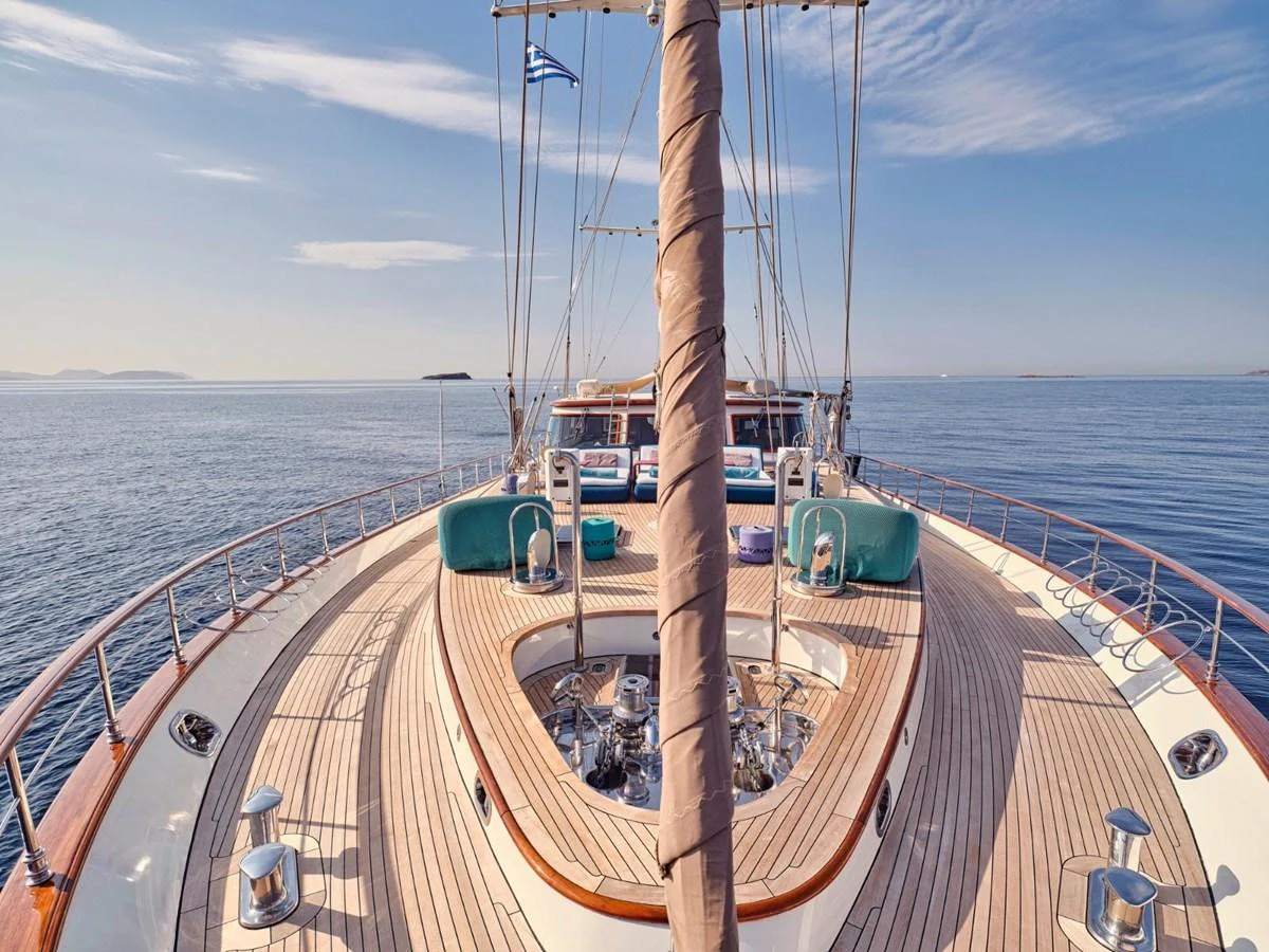 a boat on the water aboard PASA Yacht for Sale