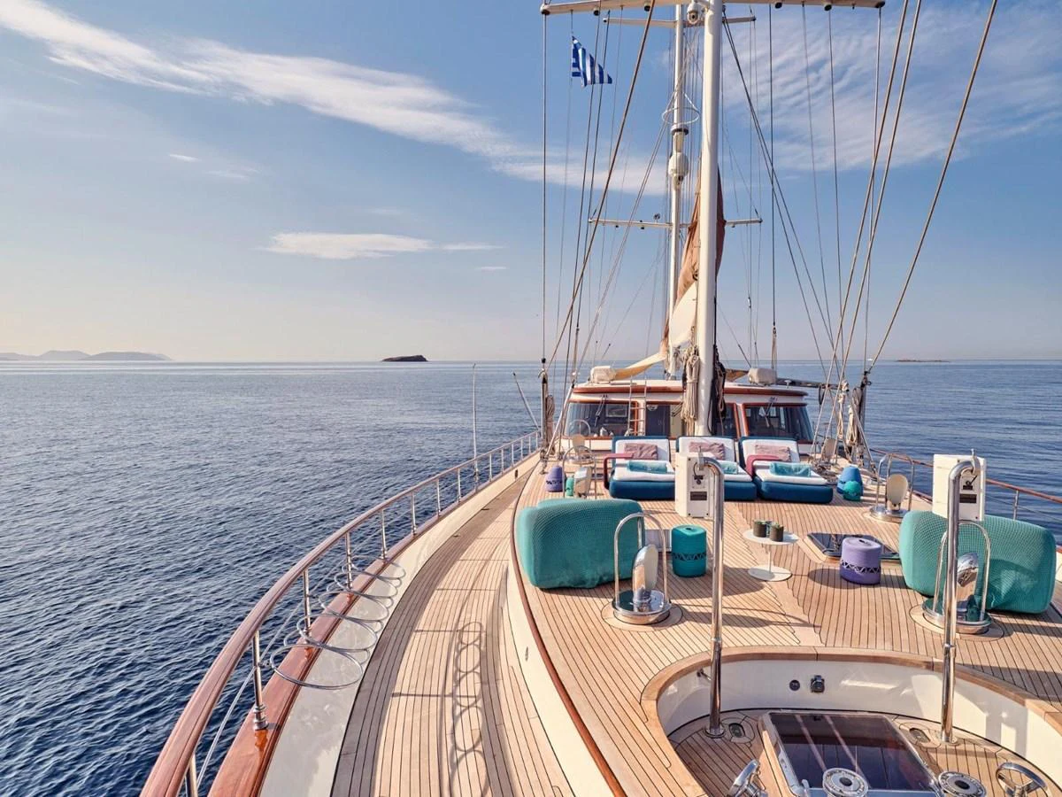 a boat on the water aboard PASA Yacht for Sale