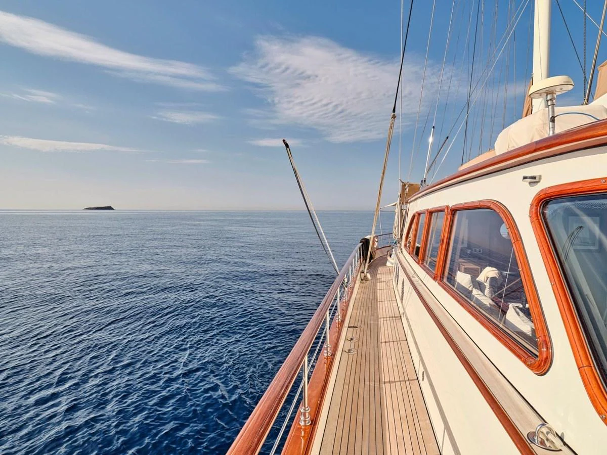 a boat on the water aboard PASA Yacht for Sale