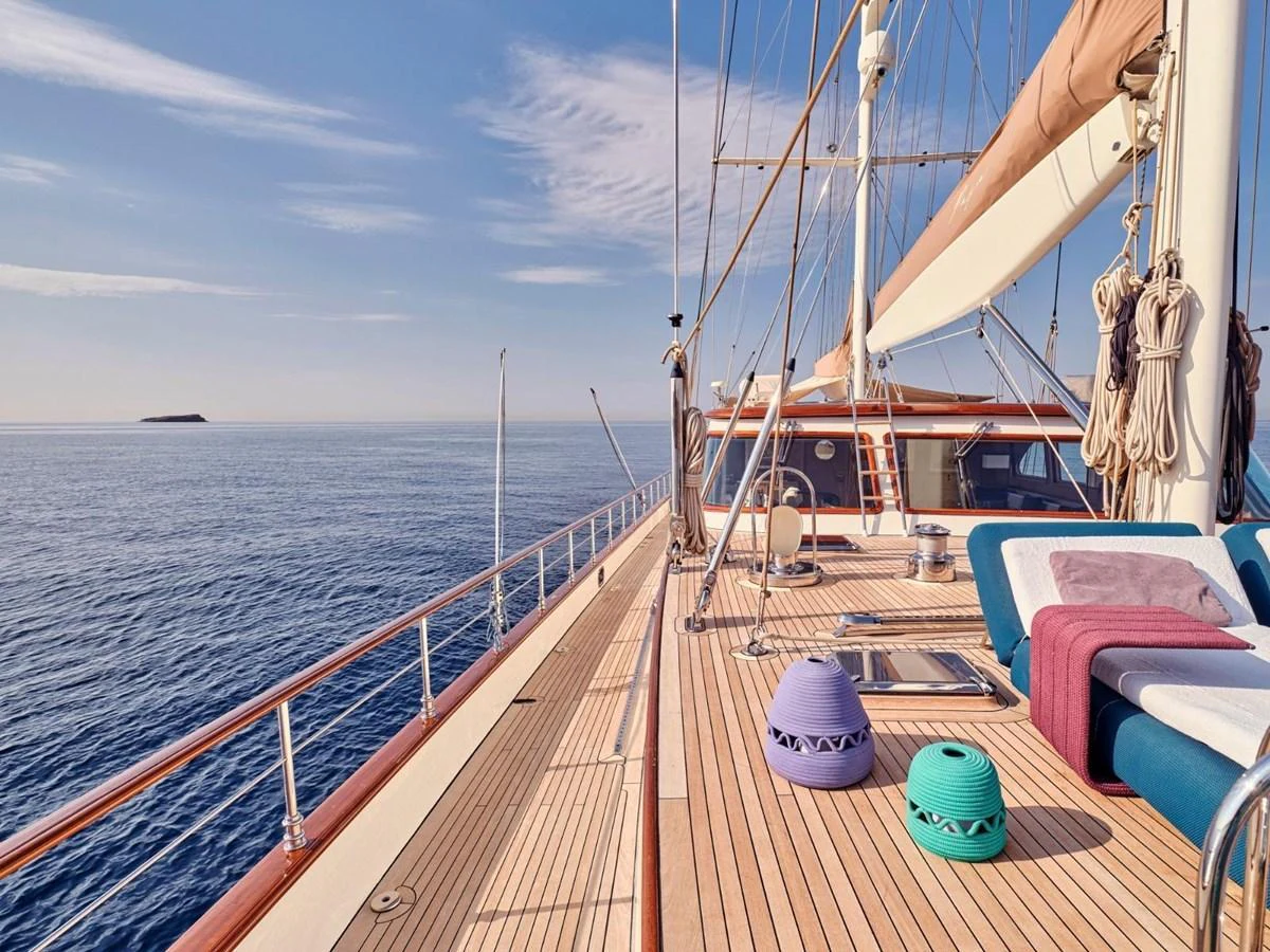 a boat on the water aboard PASA Yacht for Sale