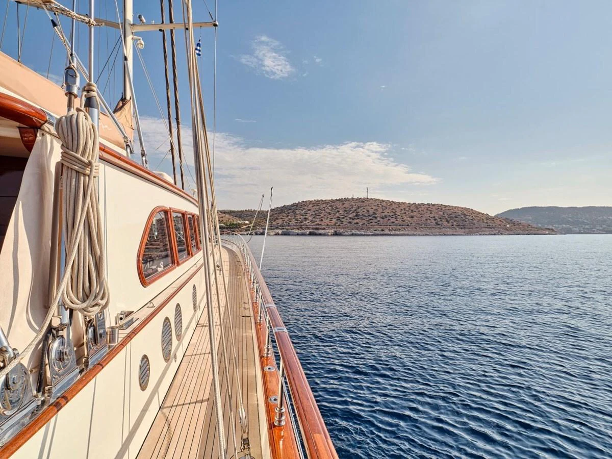 a boat on the water aboard PASA Yacht for Sale