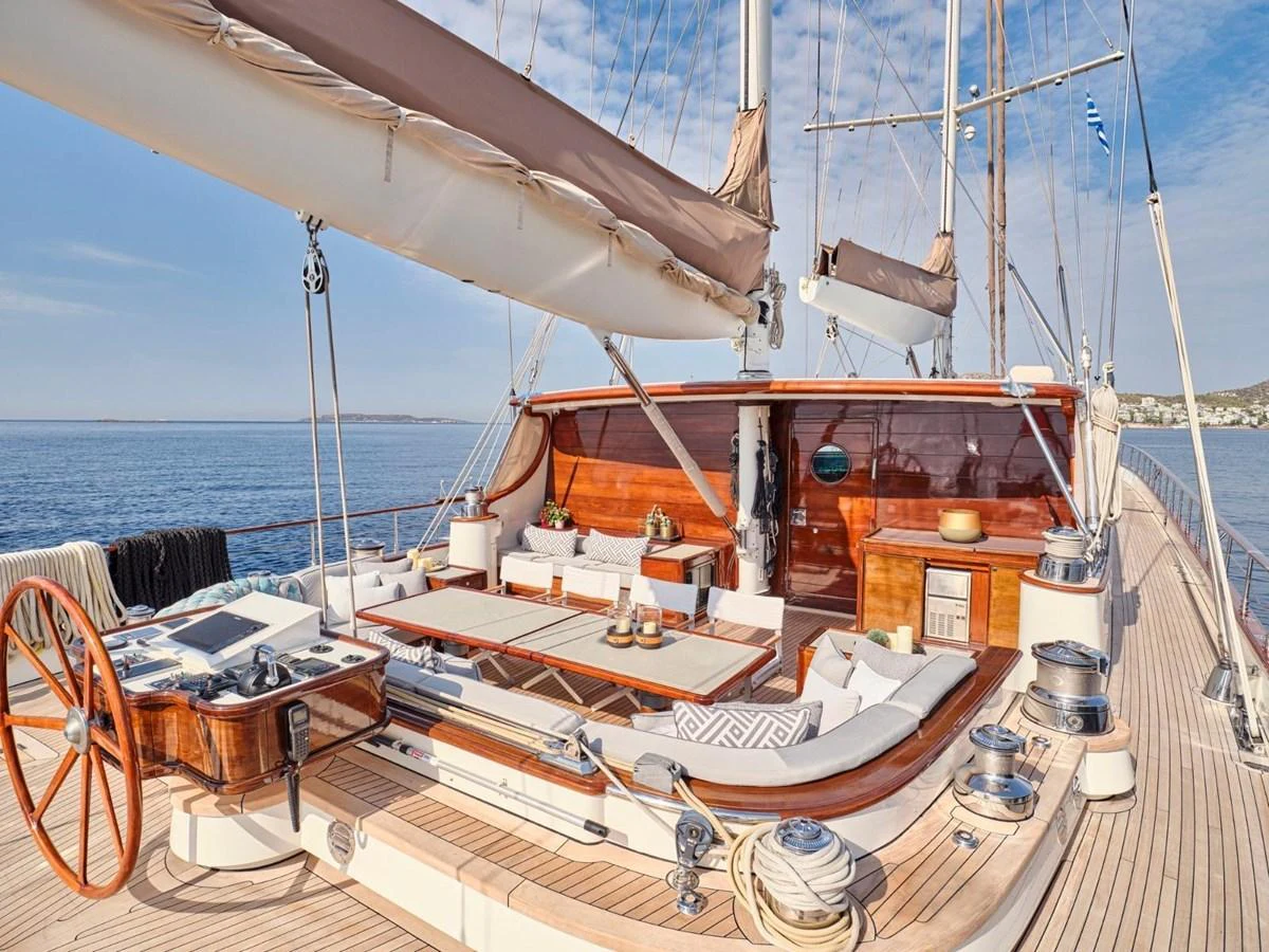 a boat on the water aboard PASA Yacht for Sale