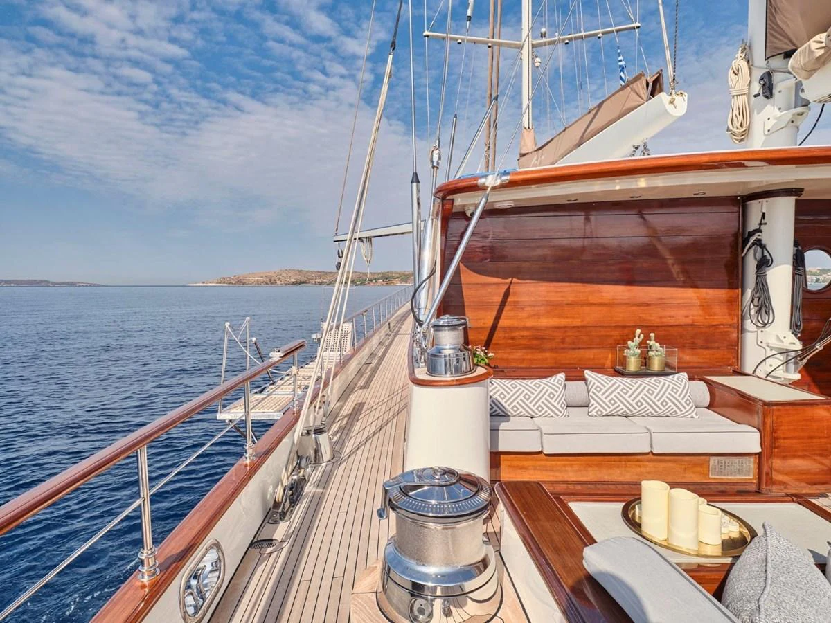 a boat on the water aboard PASA Yacht for Sale