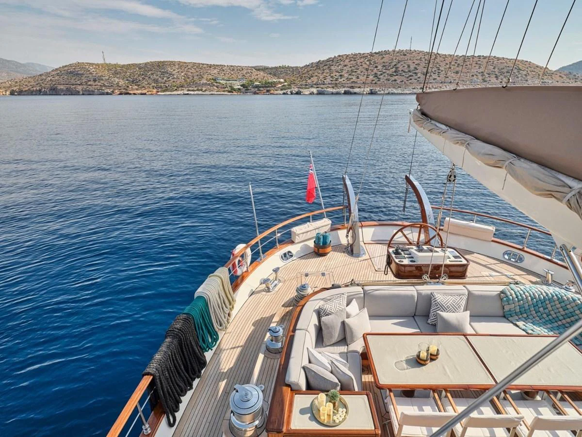 a boat on the water aboard PASA Yacht for Sale