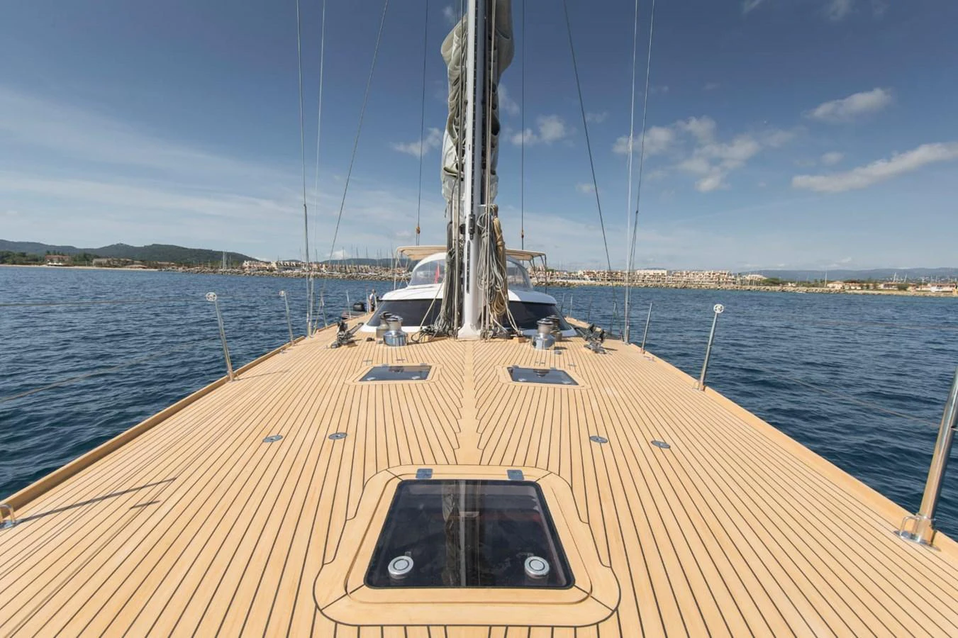 a boat on the water aboard SKIP'N BOU Yacht for Sale